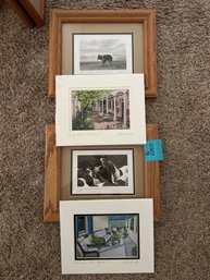 R8 Two Pieces Wall Art Of Dogs 13.5in X 10.5in Two Unframed Prints From Charleston SC Signed By Artist