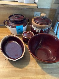 R3 Stone Dripware Crocks, Small Casserole Dish, Jar With Lid