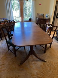 R1 Set Of 6 Wood Dining Room Chairs And Table.