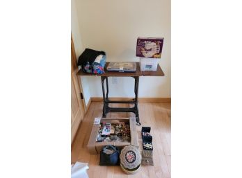 R6 Sewing Table And Assorted Supplies