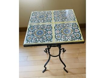 Rm10 Vintage Wrought Iron Tile Table