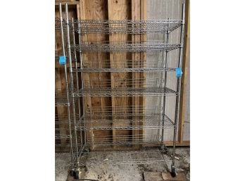 A0 Six Shelf Wire Rack On Casters