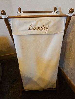 Laundry Basket With Wooden Frame