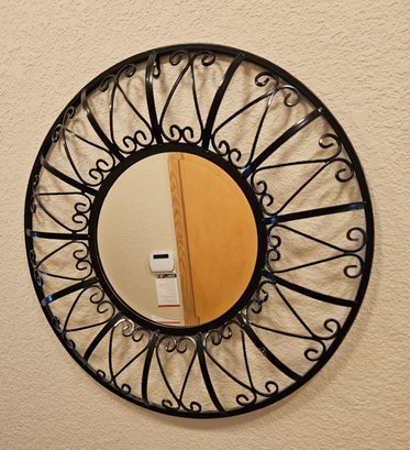 Circular Iron Mirror Decor