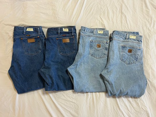 Mens Wrangler And Carhartt Jeans 42x32 And 44x32