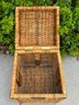 Wicker And Brass Chinoiserie Blanket Trunk