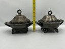 Quadruple Silver Plate Lidded But / Candy Dished - EG Webster & Son And Benedict Mfg Co.