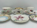 Assortment Of Vintage Teacups And Saucers - Adderly, Royal London, Royal Chelsea, And More
