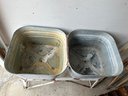Galvanized Double Wash Stand Tubs