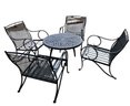 Wrought Iron Woodard Patio Set With Cushions And Covers