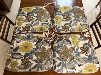 4 Beautiful Floral Chair Seat Cushions