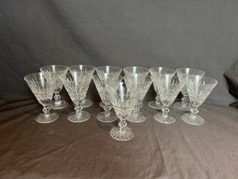 Waterford Crystal Tramore Claret Wine Glasses - 1 Very Rare Glass With Multiple Waterford Marks!! - Set Of 13