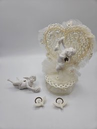 Vintage Wedding Cake Topper With Decorative Doves