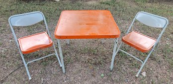 Vintage Mid Century Orange Samsonite Child's Table