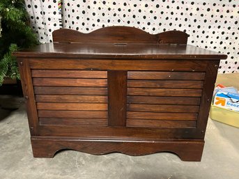 Vintage Mid Size Vented Wood Trunk