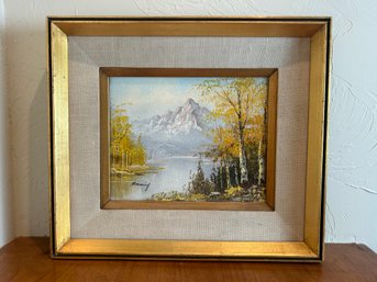 Framed Original Oil Painting Signed By Artist Moncrief