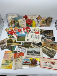 Vintage Postcards, Valentines, And Greeting Cards