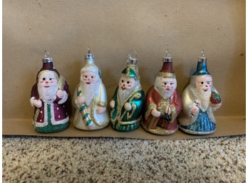 Santa Ornaments - Set Of 5