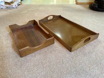 Solid Wood Trays - One With Handles