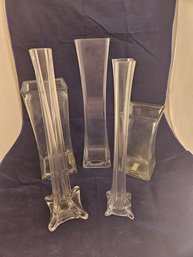 Various Clear Flower Vases