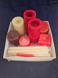 Red And White Candle Lot