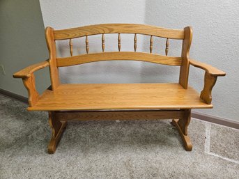 Country Chic Solid Oak Bench