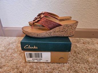Clarks Beaded Sandals Size 6.5