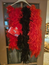 Red And Brown Feather Boas