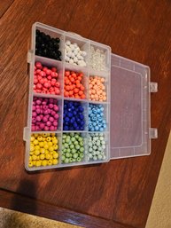 Compartmentalized Case With Color Coded Crafting Beads