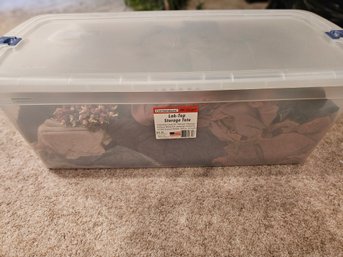 96 Quart Lock Tote Filled With Sewing Material