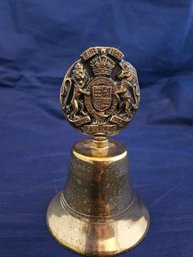 Queen Elizabeth Antique Brass Bell Coronation 1953 Lion Unicorn England English