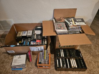 Huge Lot Of CDs And Cassette Tapes