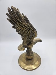 Solid Brass Eagle On Globe