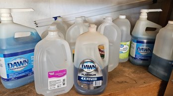 A Collection Of Distilled Water With Cleaning Soap
