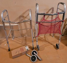 Collapsible Walkers With Extra Wheels