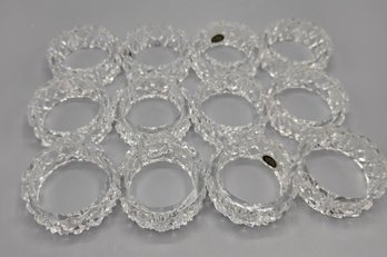 Vintage Western Germany Crystal Napkin Rings