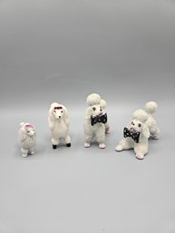Two Pairs Of Vintage Porcelain Poodles