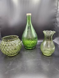 Vintage Green Vase Collection