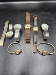 Vintage Watch Lot With 10k Gold Watch