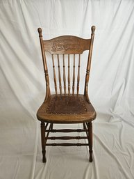Vintage Press Back Chair With Seat Design