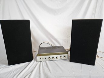 Vintage Bogen Al Silicon Transistor With Speakers