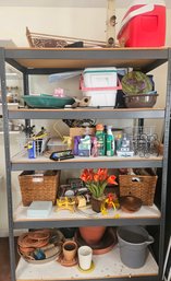 Large Garage Shelving With Supplies