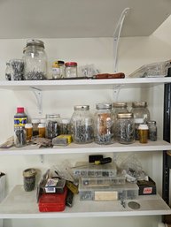 Jars Of Nails And Other Garage Items