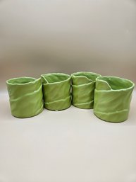 Four Lettuce Wrap Decorative Cups