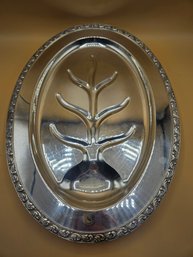 F.B. Rogers Silver Plate On Copper Footed Tray