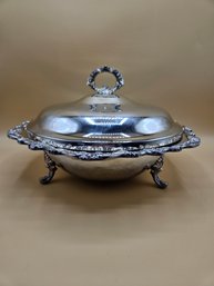 Silver Plated Footed Casserole Serving Dish