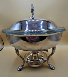 Self Heating Silver Plated Serving Dish
