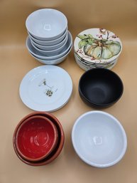 A Variety Of Bowls And Plates