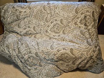 Queen Size Down Comforter In Grey Duvet