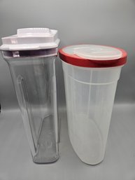 Pair Of Plastic Cereal Containers
